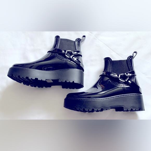 ZODIAC Women’s Rain Boots, Chunky Sole, Gorpcore, Whimsigoth, Pull-On, Size 8 - Picture 11 of 12